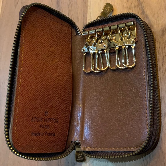 Louis Vuitton Monogram Double Zipper 6 ring Key Ring coin purse - Picture 5 of 11